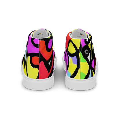 Men's High Top Canvas Shoes - Vivid Serenade