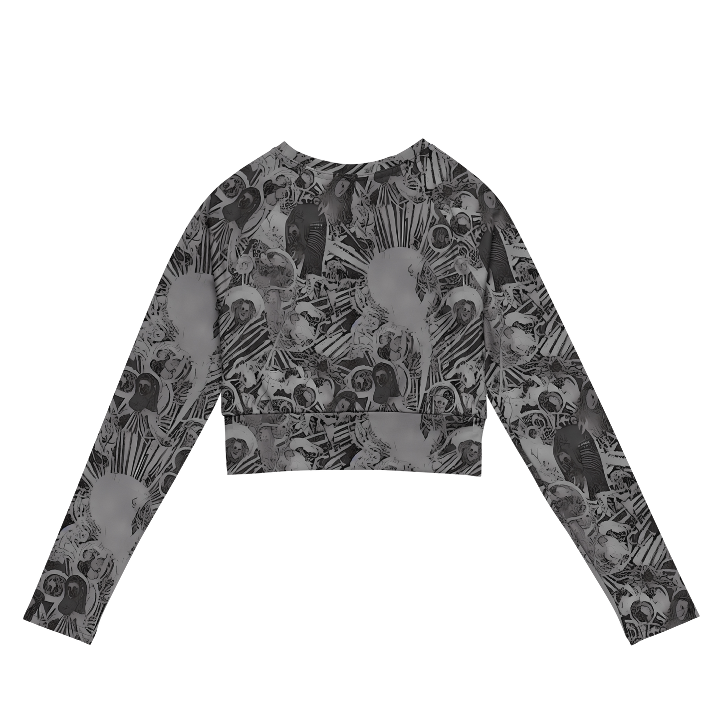 Long Sleeve Crop Top - Dusk Enigma