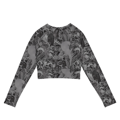 Long Sleeve Crop Top - Dusk Enigma
