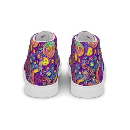 Men's High Top Canvas Shoes - Festival of Whimsy