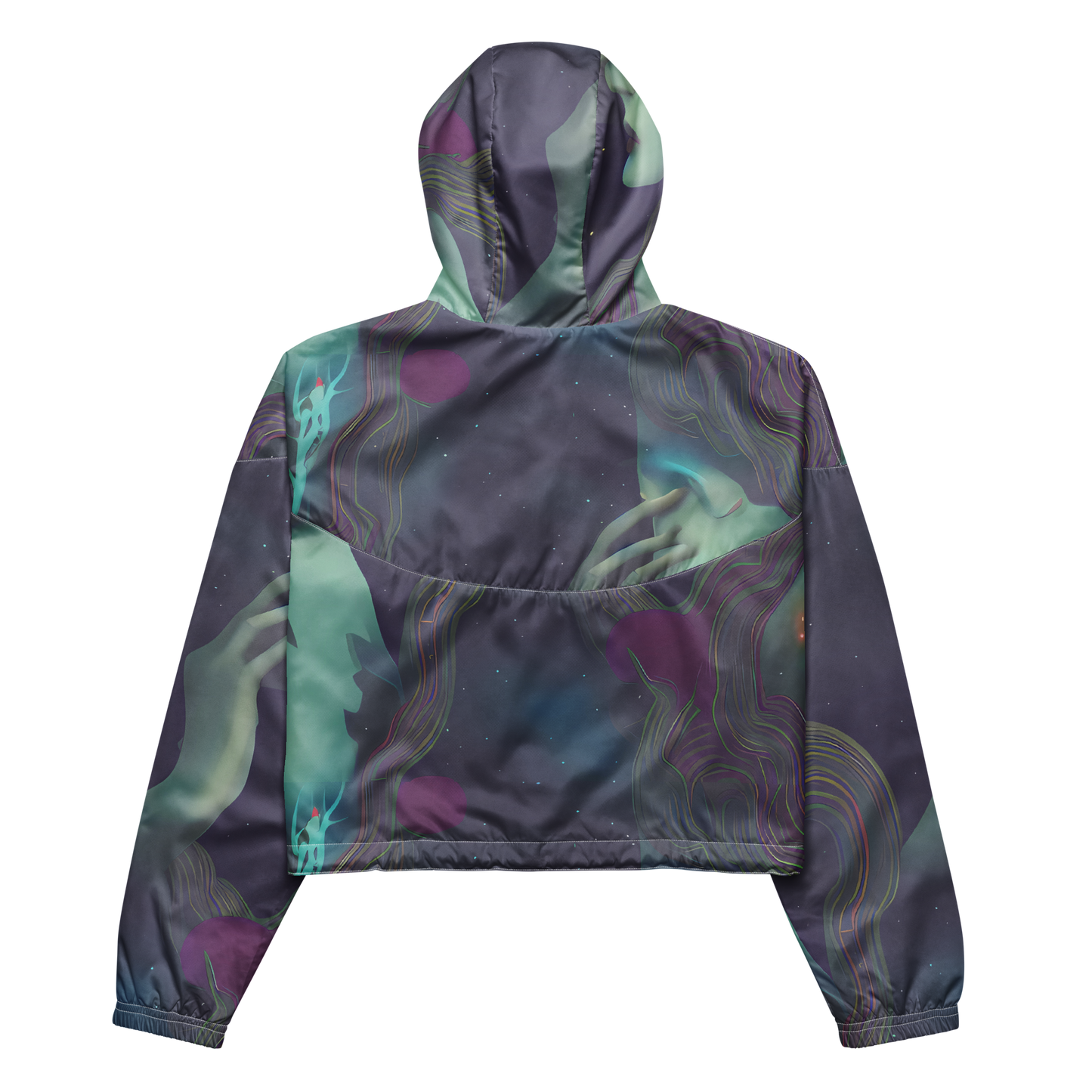 Women's Cropped Windbreaker - Ethereal Muse