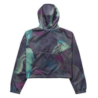 Women's Cropped Windbreaker - Ethereal Muse