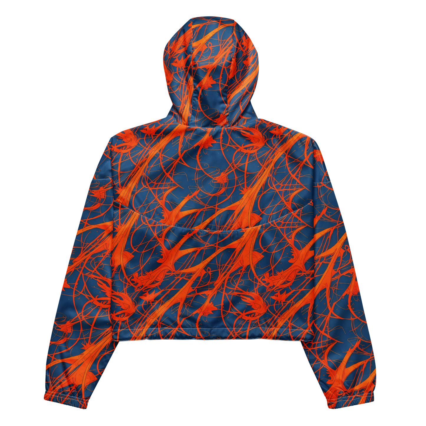 Women's Cropped Windbreaker - Nautical Ember