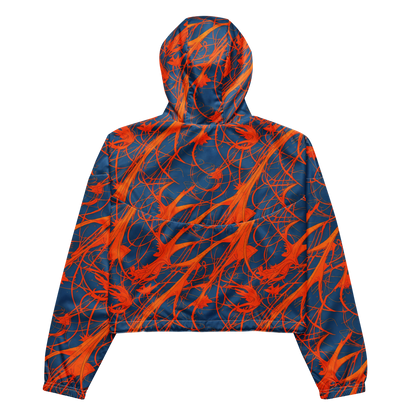 Women's Cropped Windbreaker - Nautical Ember