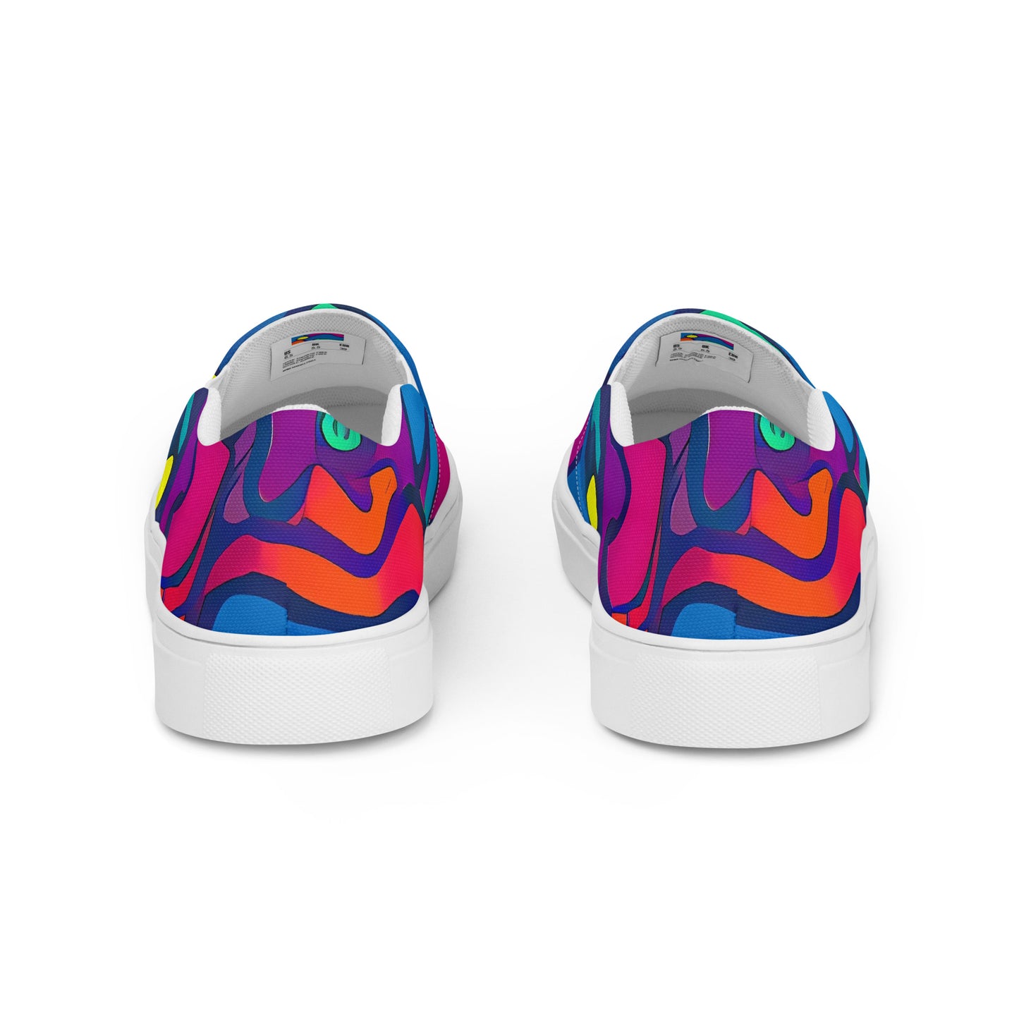 Men's Slip-On Canvas Shoes - Colorful Chaos