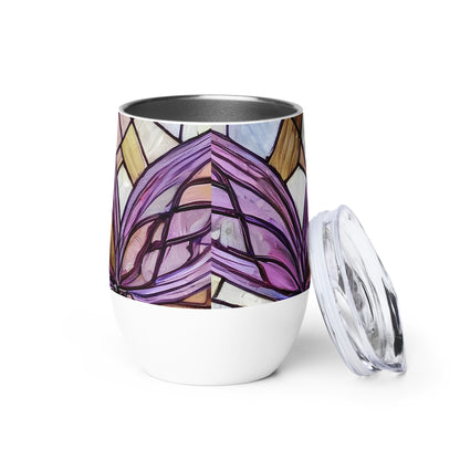 Wine Tumbler - Stained Glass Whirl