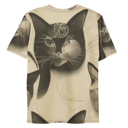 Men's Crew Neck T-Shirt - Feline Symphony