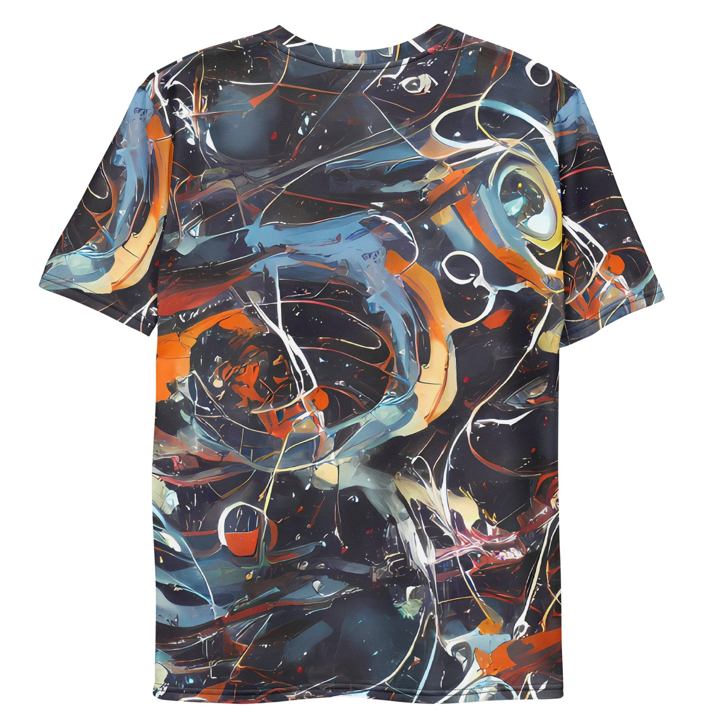 Men's Crew Neck T-Shirt - Neo-Splash Labyrinth