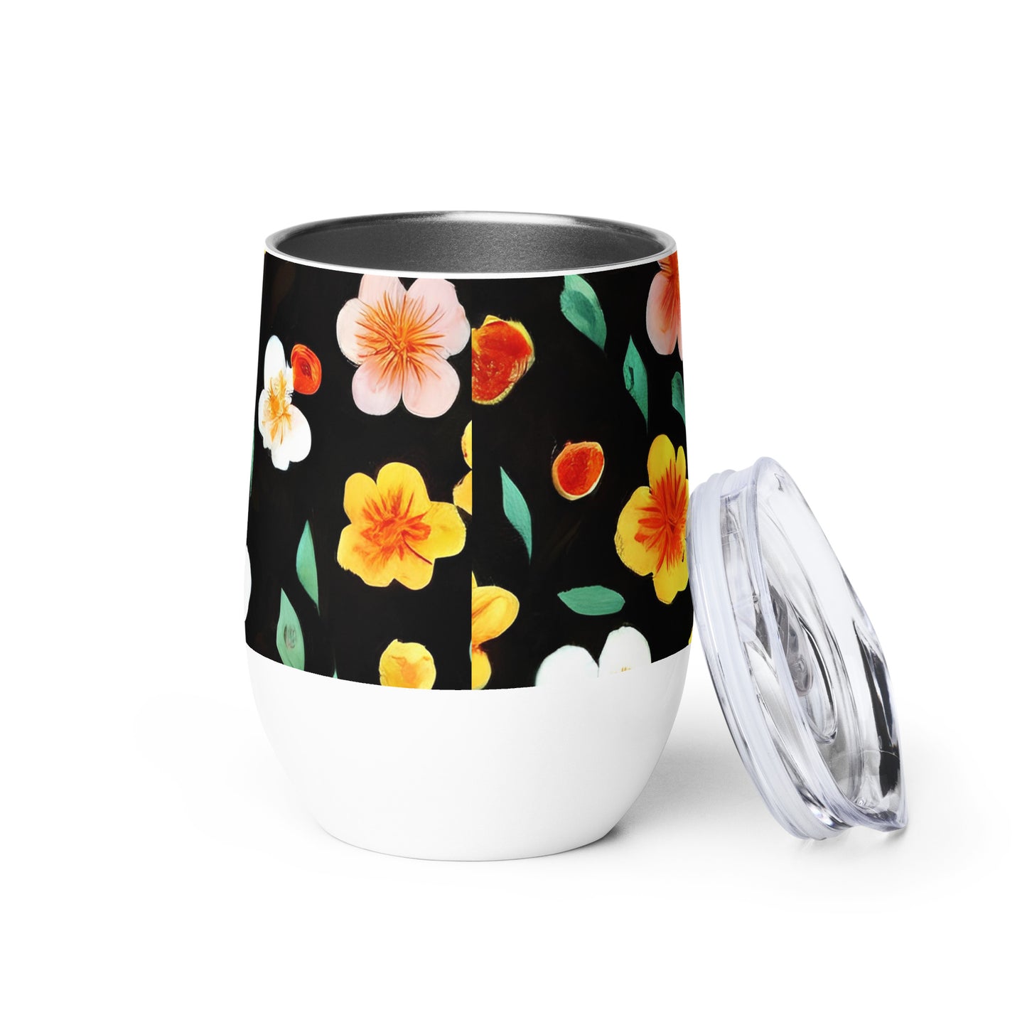 Wine Tumbler - Sunlit Blossoms