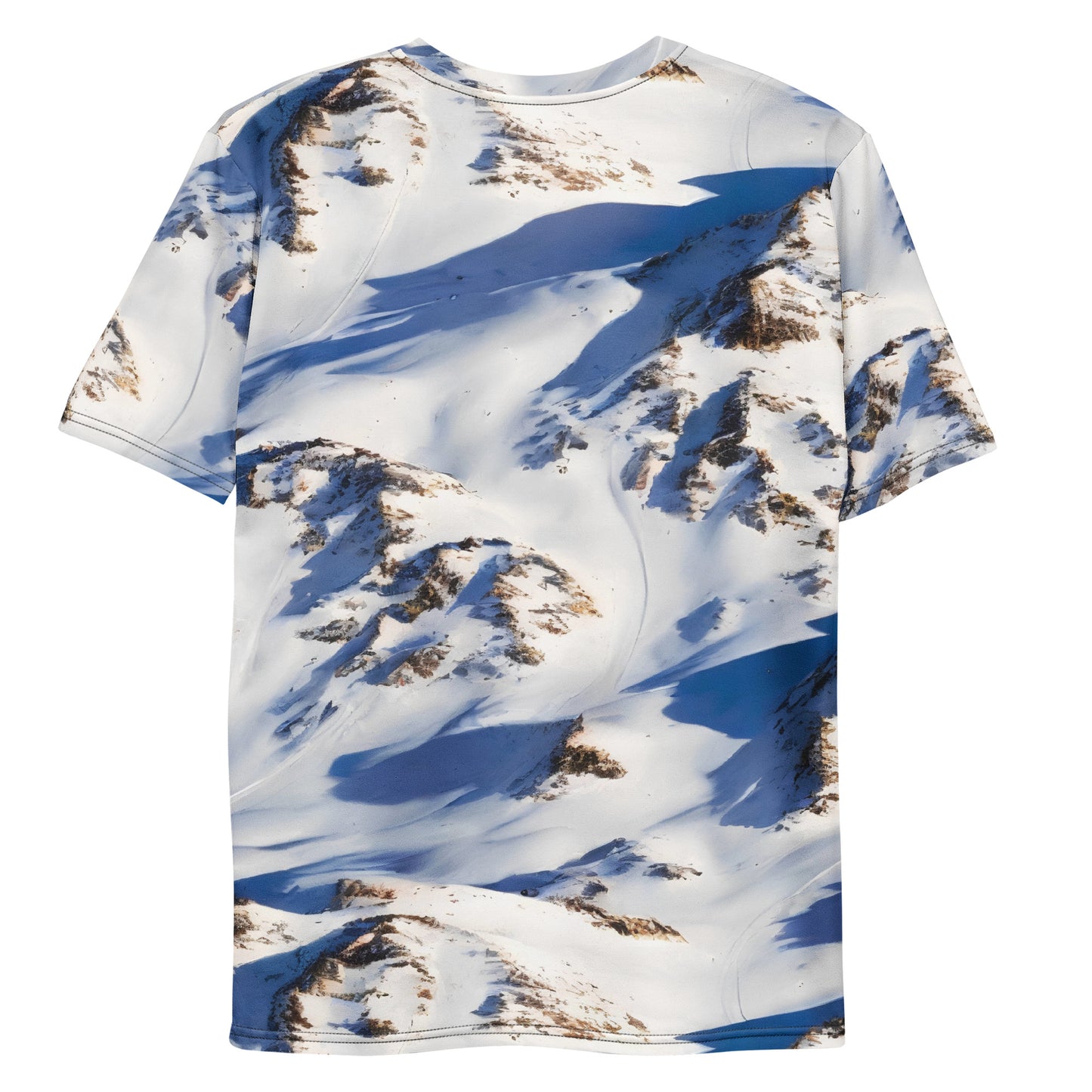 Men's Crew Neck T-Shirt - Snowlit Peaks