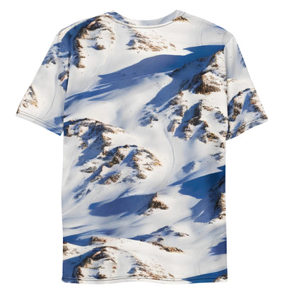 Men's Crew Neck T-Shirt - Snowlit Peaks