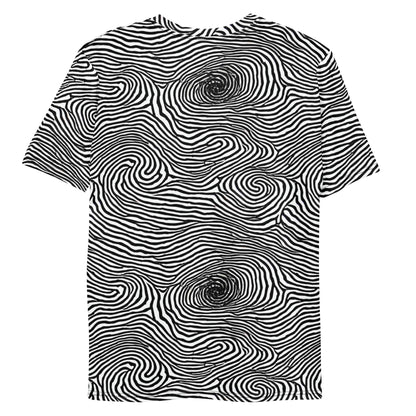 Men's Crew Neck T-Shirt - Black And White Rhapsody