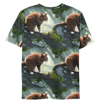 Men's Crew Neck T-Shirt - Whiskered Enigma