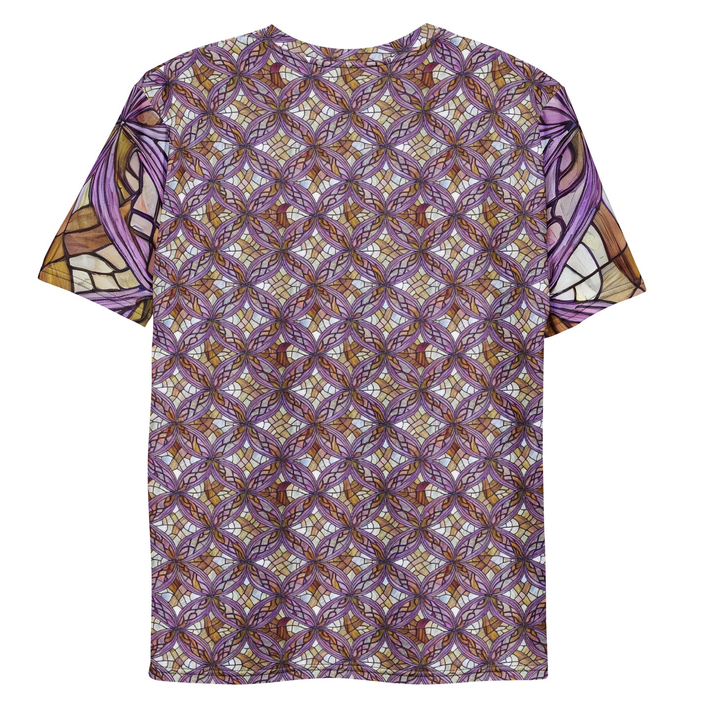 Men's Crew Neck T-Shirt - Stained Glass Whirl