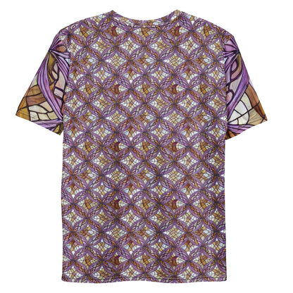 Men's Crew Neck T-Shirt - Stained Glass Whirl