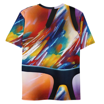 Men's Crew Neck T-Shirt - Brushstroke Symphony