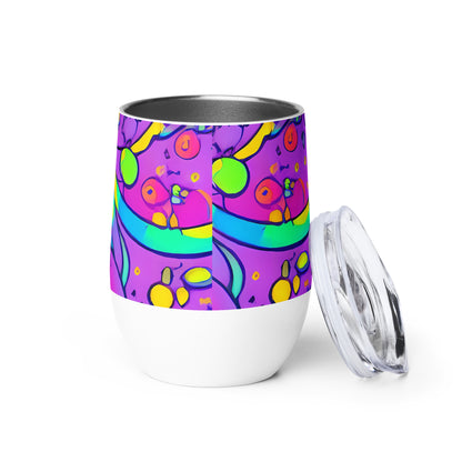 Wine Tumbler - Neon Galaxy Whirl