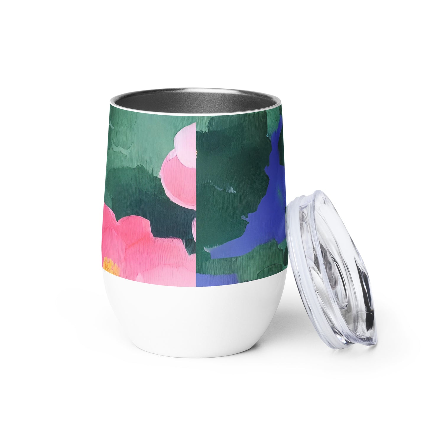 Wine Tumbler - Pink Blossom Serenade