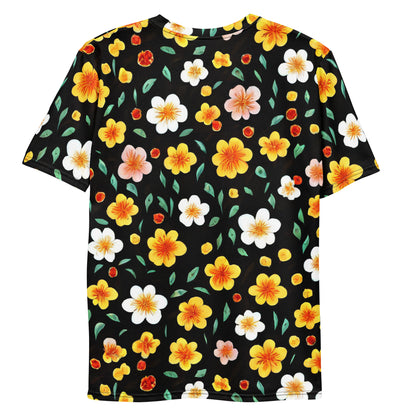 Men's Crew Neck T-Shirt - Sunlit Blossoms