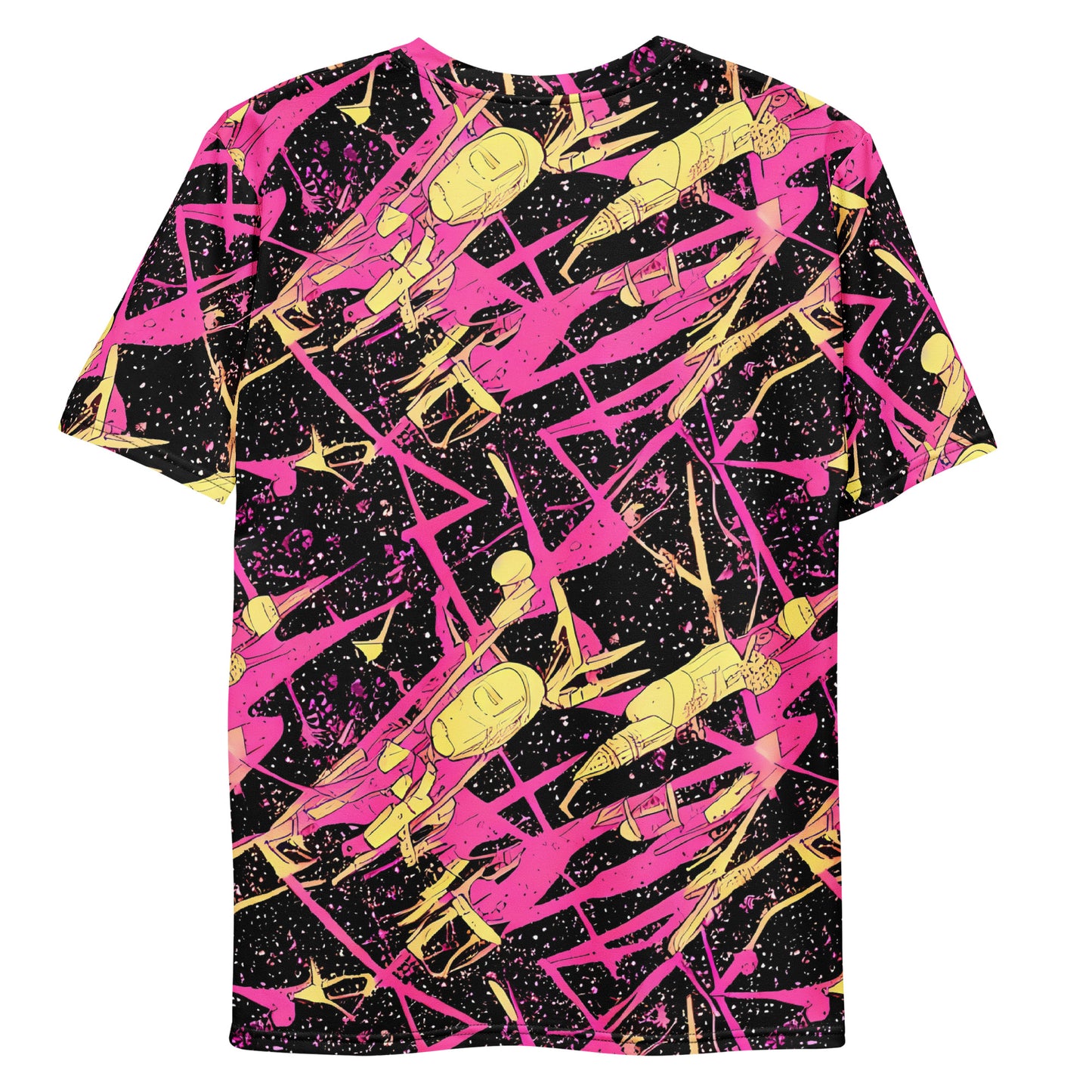 Men's Crew Neck T-Shirt - Galaxy Graffiti