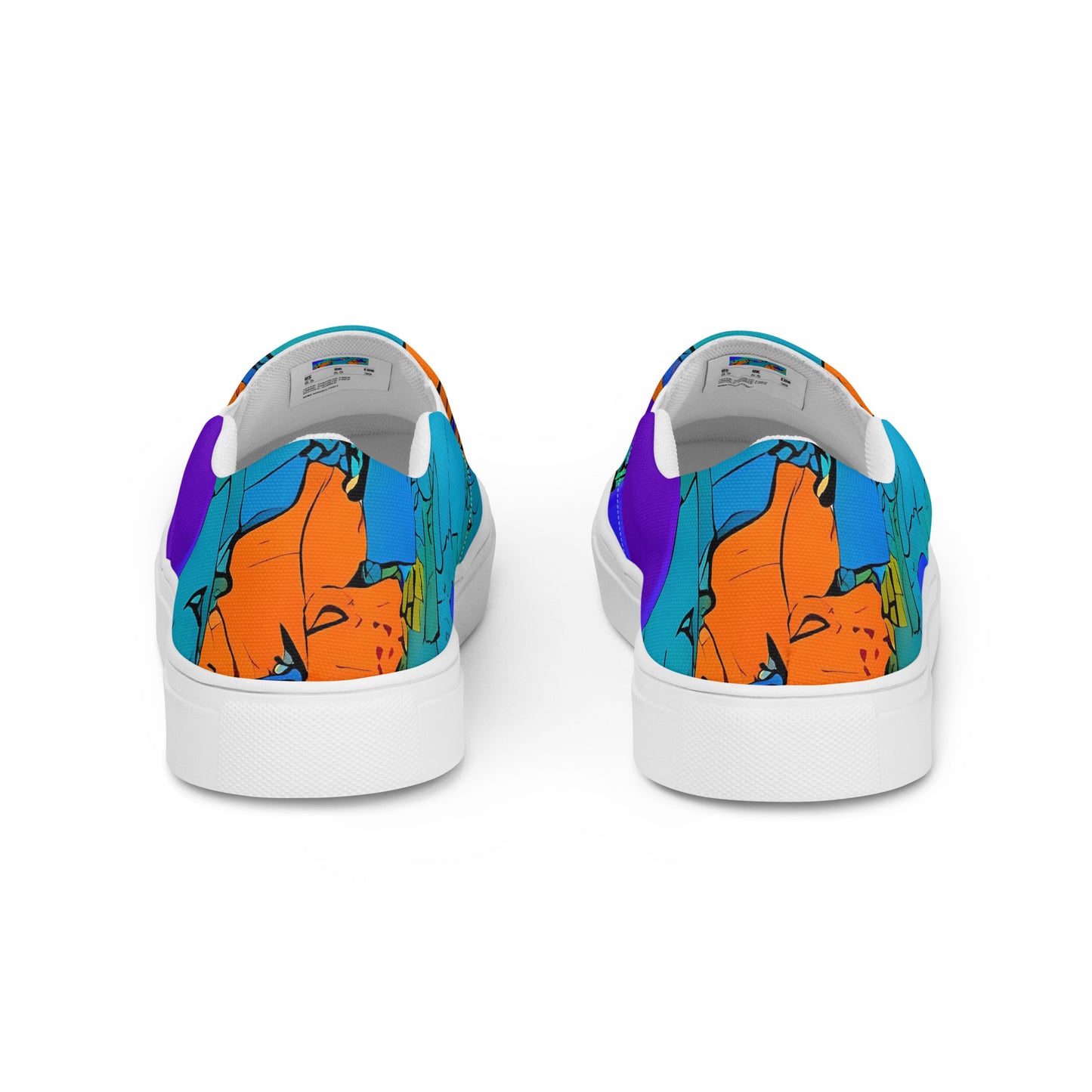 Women's Slip-On Canvas Shoes - Intergalactic Rhythms