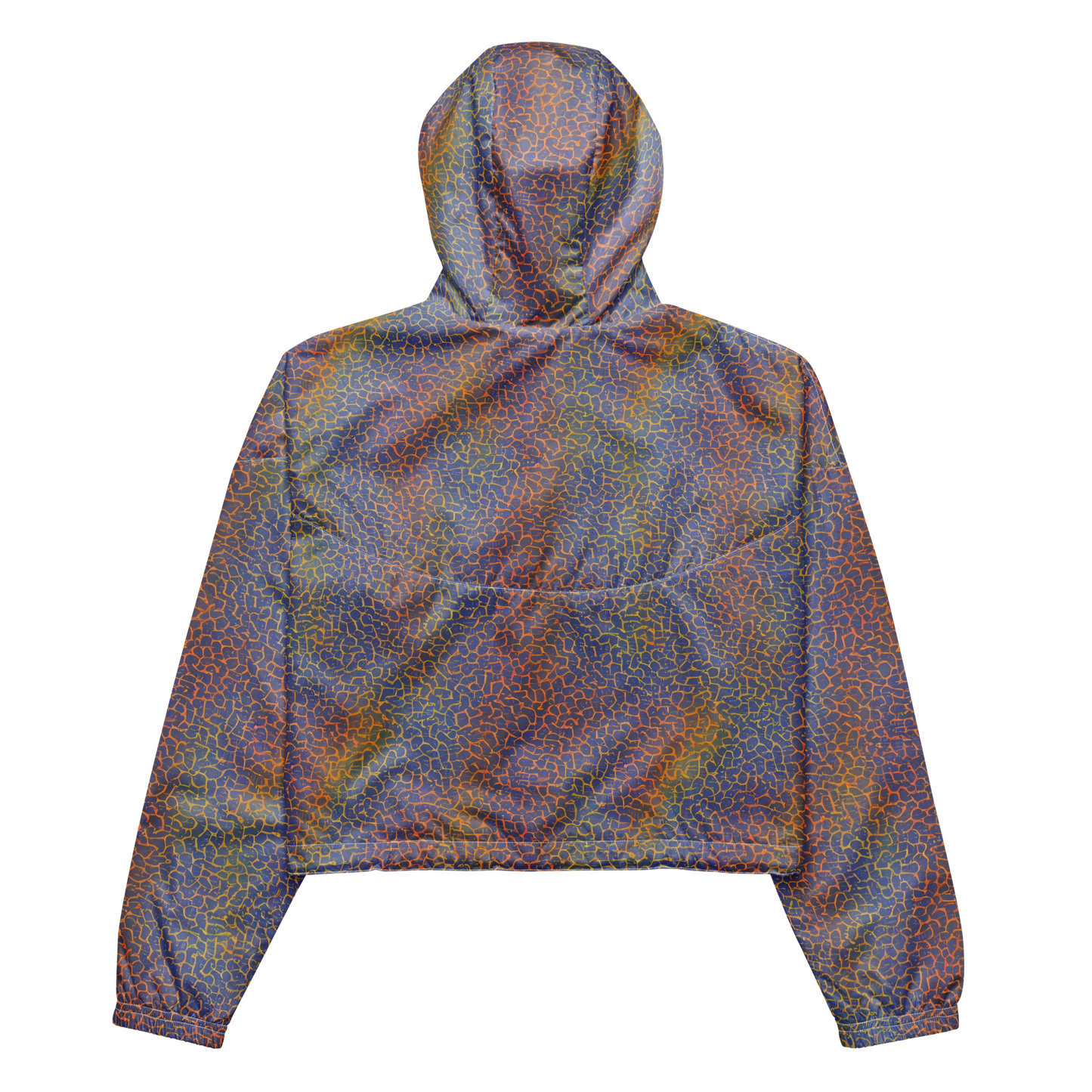 Women's Cropped Windbreaker - Martian Gridlock