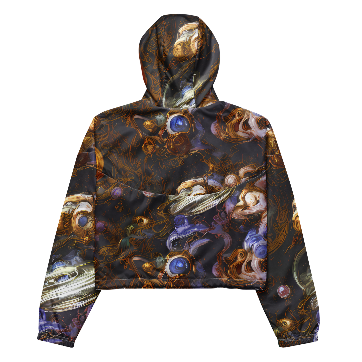 Women's Cropped Windbreaker - Bloemaert's Galaxy