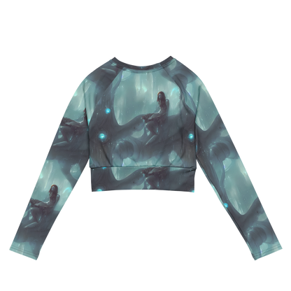 Long Sleeve Crop Top - Liquid Serenity