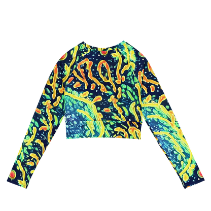 Long Sleeve Crop Top - Vortex Glow