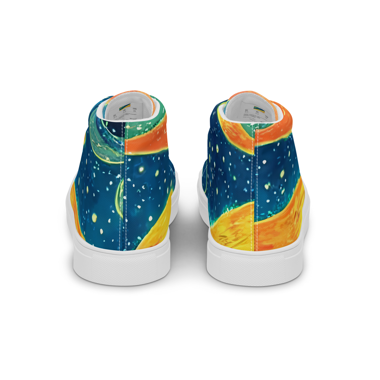 Men's High Top Canvas Shoes - Celestial Harmony