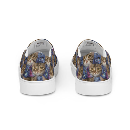 Women's Slip-On Canvas Shoes - Feline Fantasy
