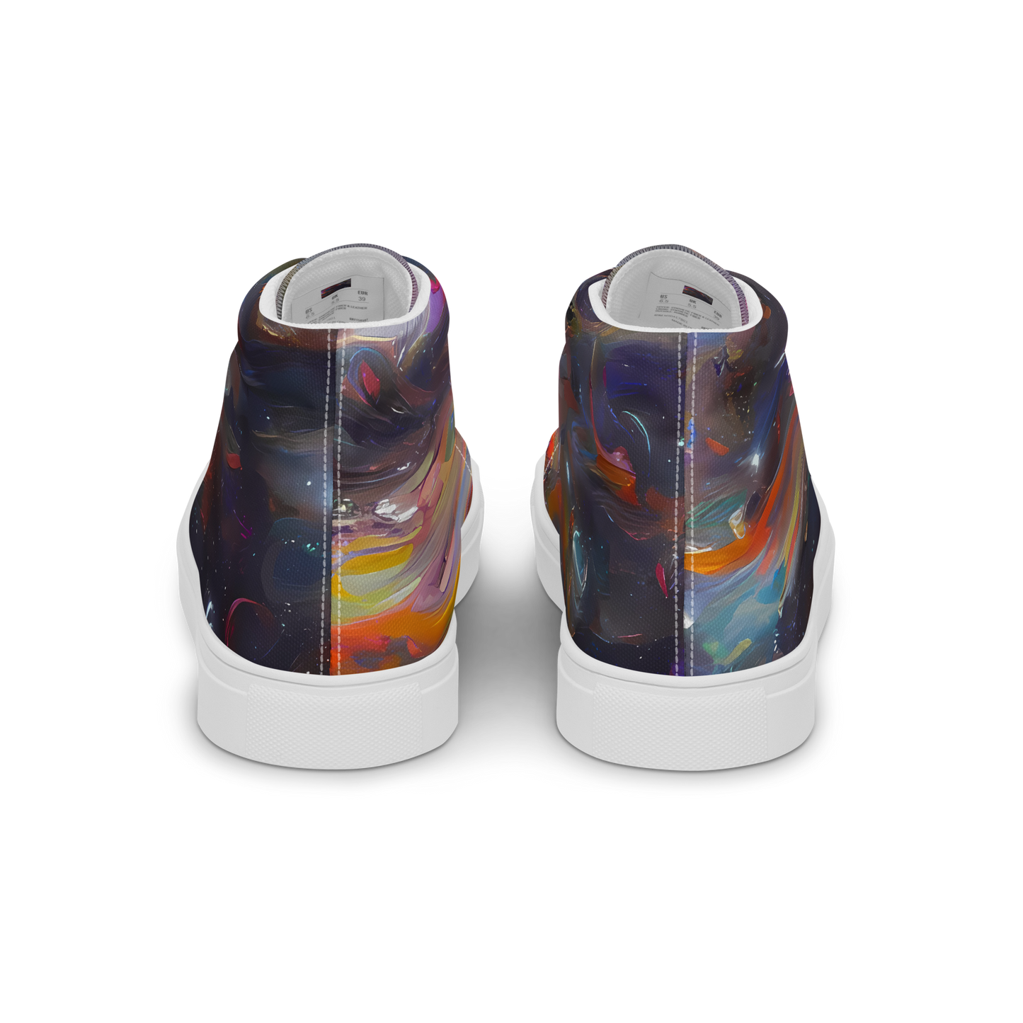 Women's High Top Canvas Shoes - Chromatic Flux