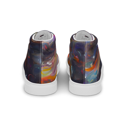 Women's High Top Canvas Shoes - Chromatic Flux