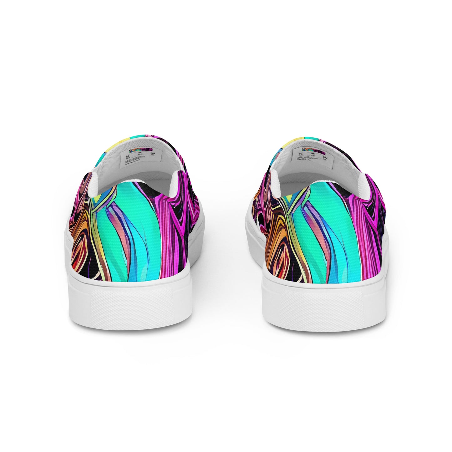 Women's Slip-On Canvas Shoes - Neon Drizzle