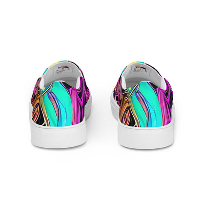 Women's Slip-On Canvas Shoes - Neon Drizzle