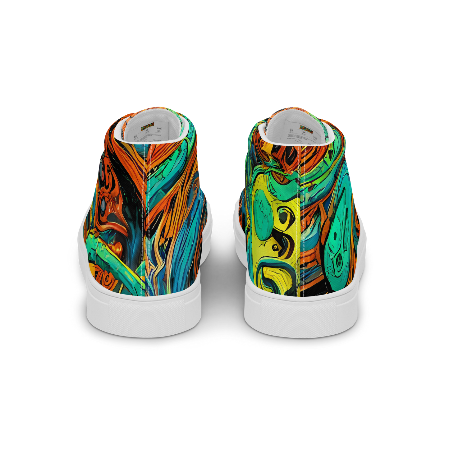 Women's High Top Canvas Shoes - Flaming Mirage