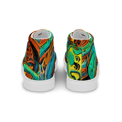 Women's High Top Canvas Shoes - Flaming Mirage