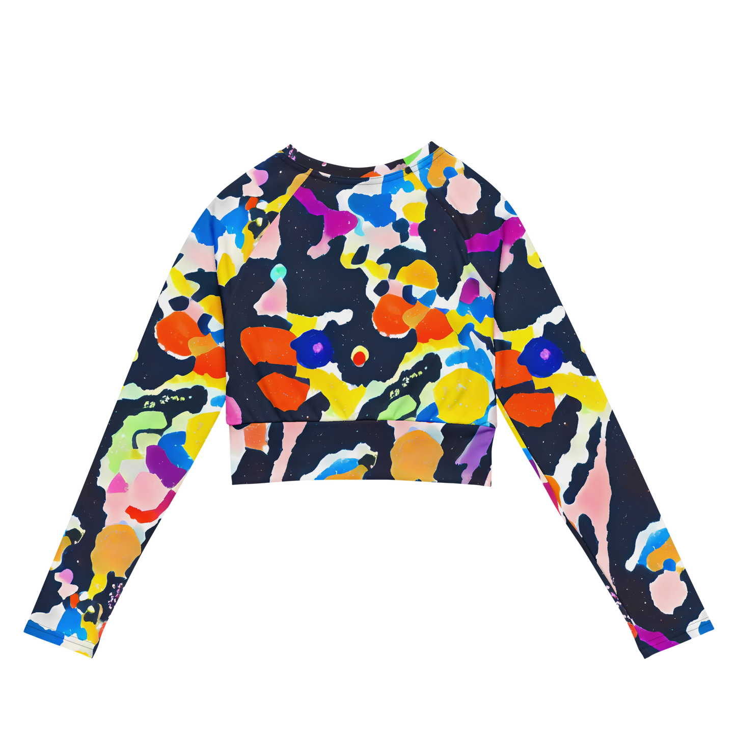 Long Sleeve Crop Top - Kaleido Burst