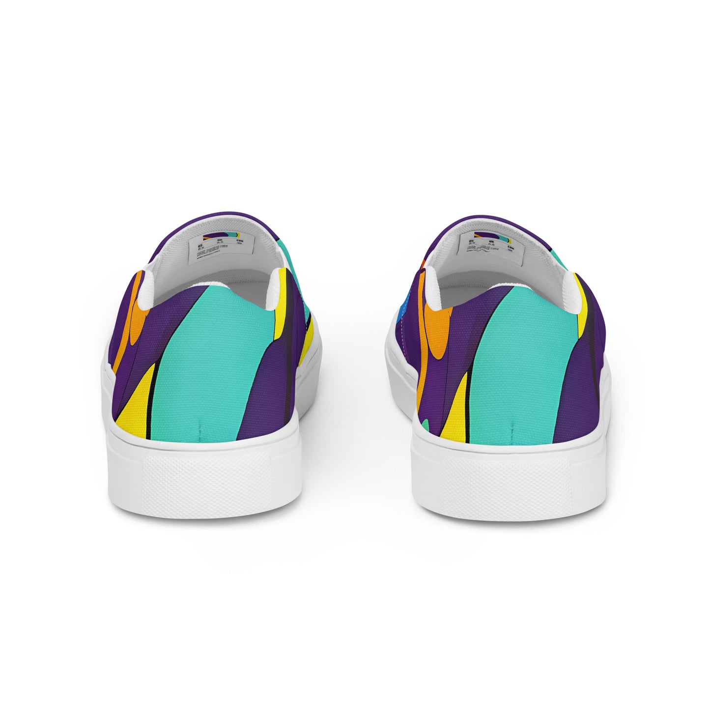 Men's Slip-On Canvas Shoes - Psychedelic Harmony