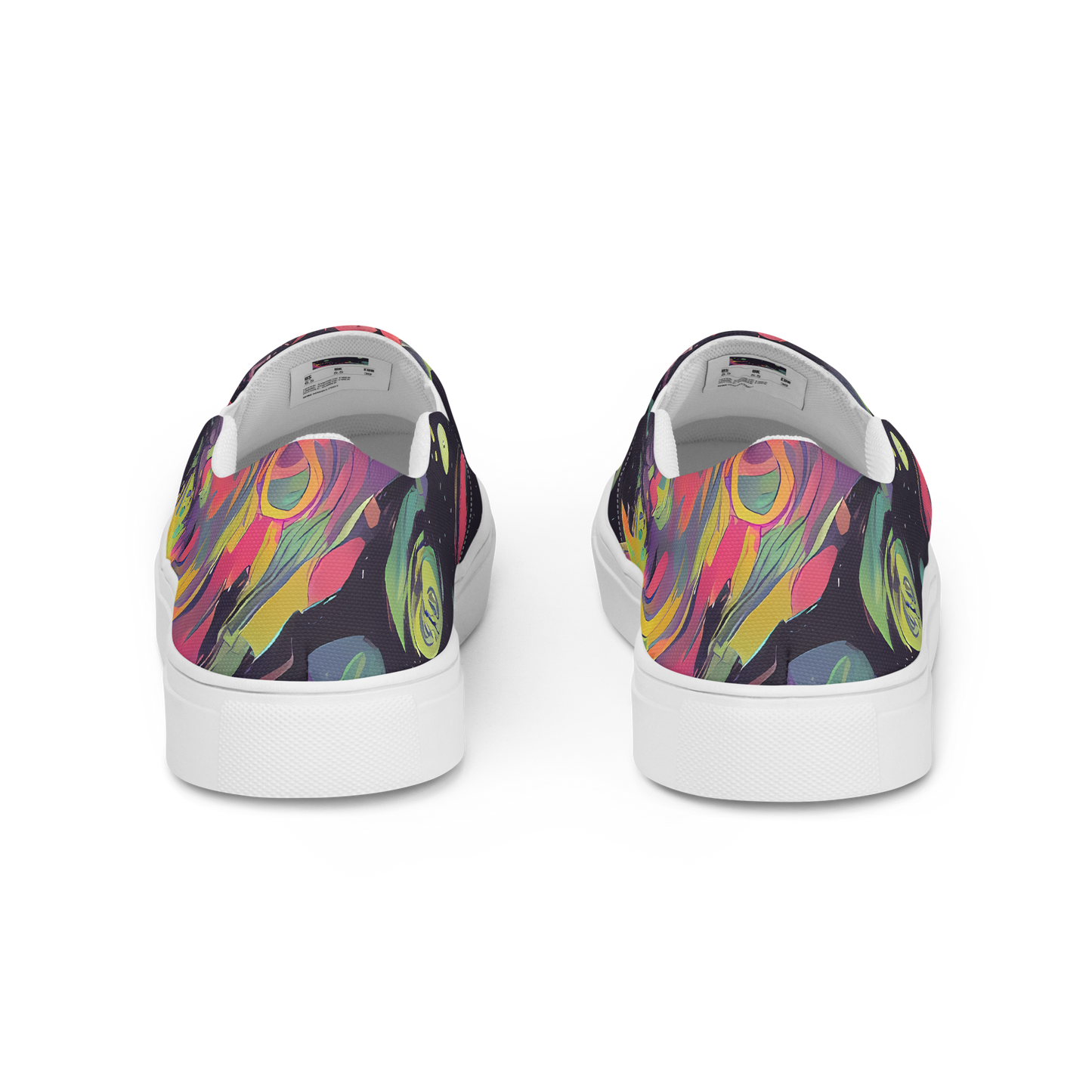 Women's Slip-On Canvas Shoes - Psychedelic Drift