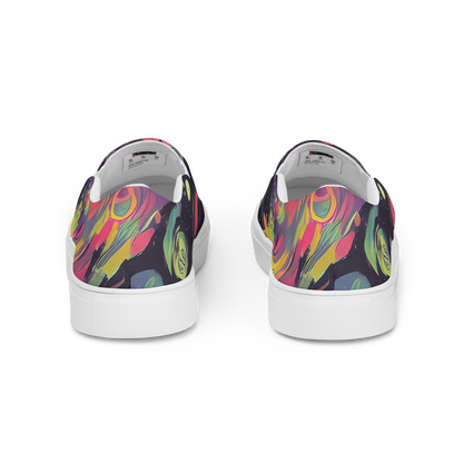 Women's Slip-On Canvas Shoes - Psychedelic Drift