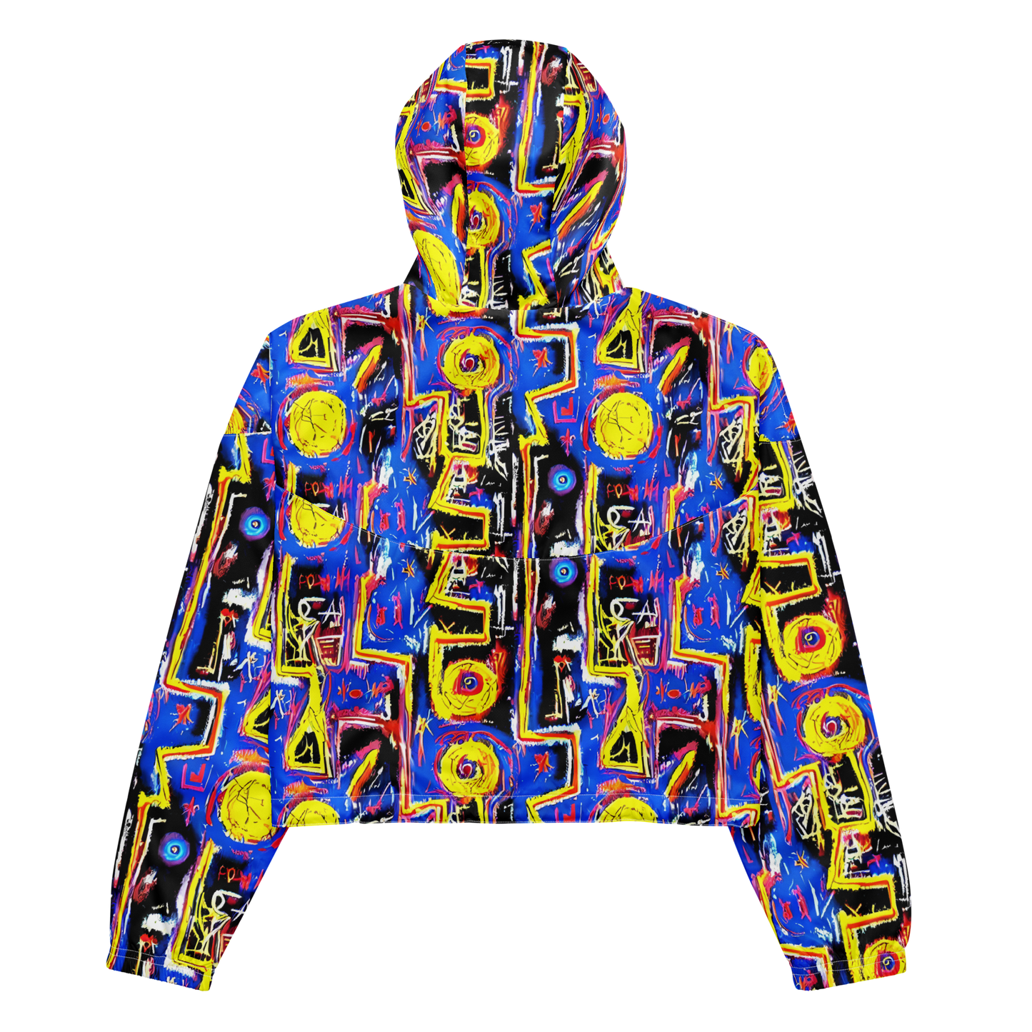 Women's Cropped Windbreaker - Radiant Mayhem