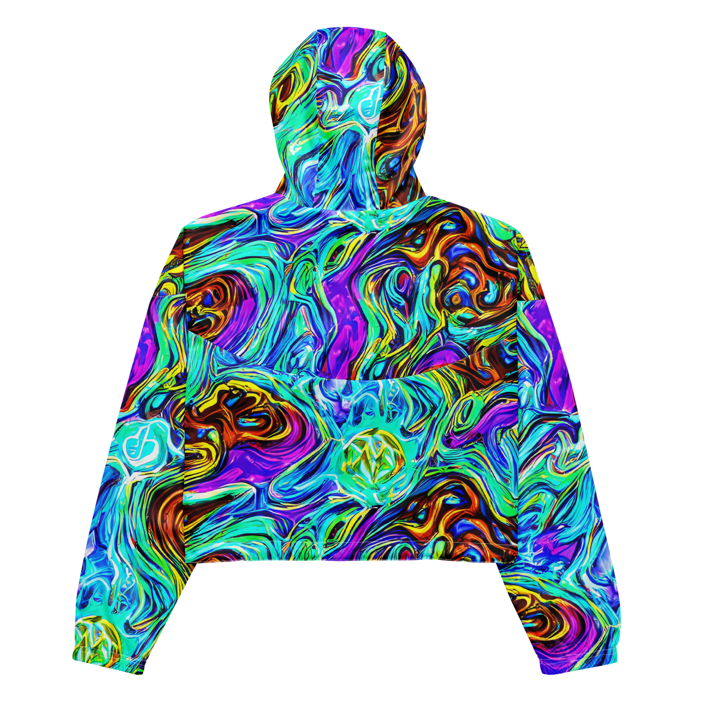 Women's Cropped Windbreaker - Mystic Iridescence