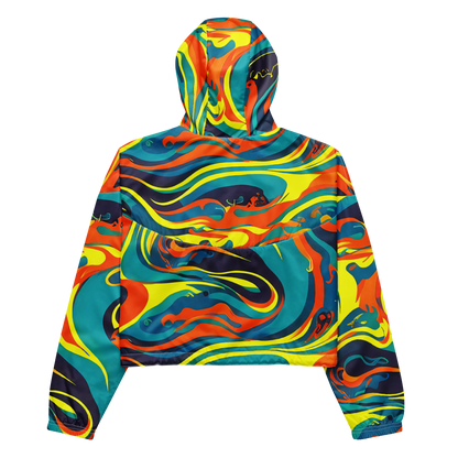 Women's Cropped Windbreaker - Mythic Maelstrom