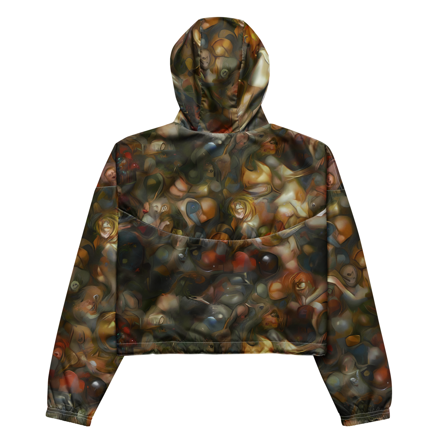 Women's Cropped Windbreaker - Cryptic Canvas