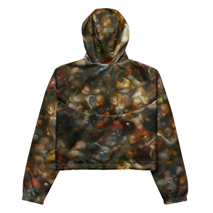 Women's Cropped Windbreaker - Cryptic Canvas