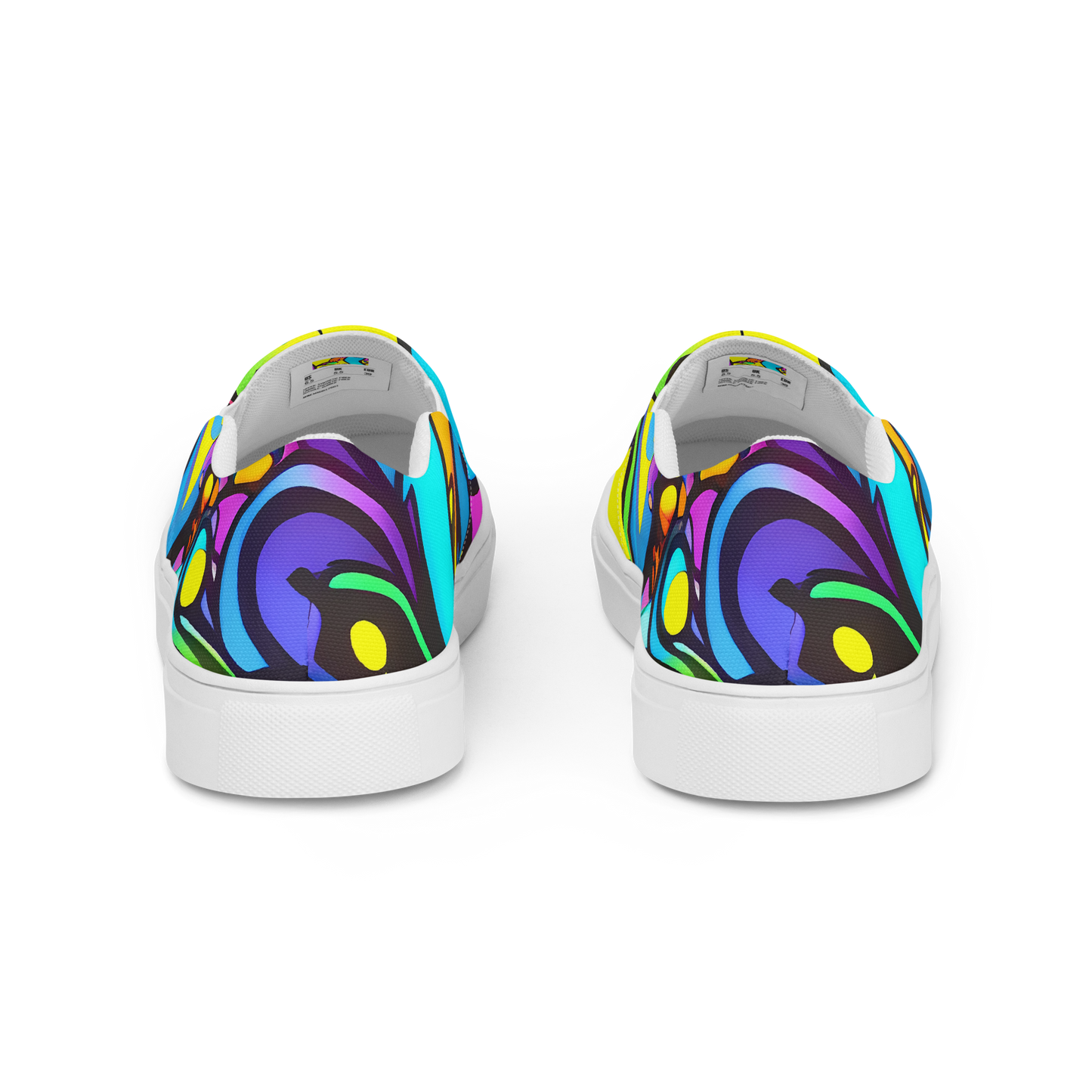 Men's Slip-On Canvas Shoes - Kaleidoscopic Flow