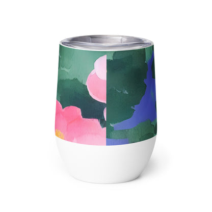 Wine Tumbler - Pink Blossom Serenade
