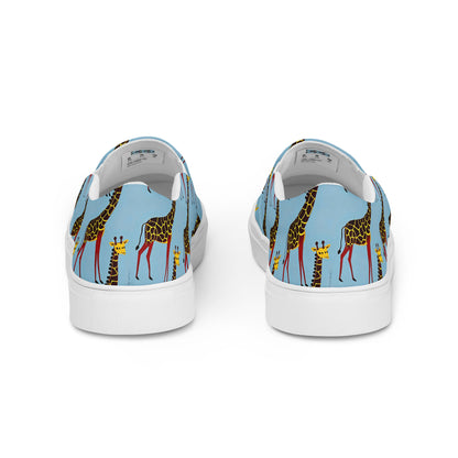 Men's Slip-On Canvas Shoes - Giraffe Groove