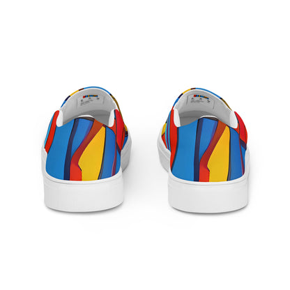 Women's Slip-On Canvas Shoes - Mondrian Maze